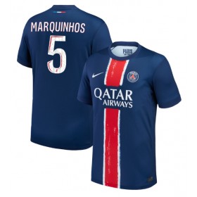 Pánské fotbalový oblečení Paris Saint-Germain Marquinhos #5 Domácí košile 2024-25 Krátkým Rukávem